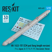 AN / ALQ-101 ECM Pod (Long Length Version) (F-4, Jaguar, A-7, F-5, F-111, Buccaneer, Vulcan) (3D Printing) - Image 1