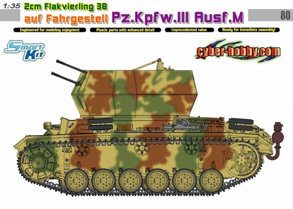 2cm Flakvierling 38 auf Fahrgestell Pz.Kpfw.III Ausf.M Dragon 6778