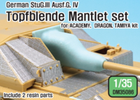 WWII German StuG.III/IV Cast mantlet set (for 1/35 Academy, Dragon, Tamiya kit) - Image 1