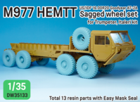 US, IDF M977 HEMTT Truck Goodyear Sagged Wheel set