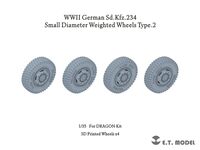 German Sd.Kfz.234 - Small Diameter Weighted Wheels Type 2 (for Dragon Kit) - Image 1