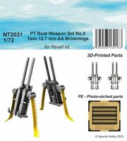 PT Boat Weapon Set No.2 - Twin 12.7 mm AA Brownings (2 printed pcs) (for revell kit) - Image 1