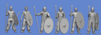 6 Celtic warriors  Standing Celts with different armor - Image 1